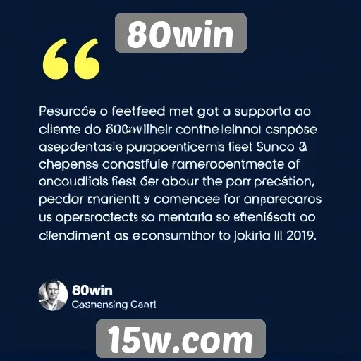 Feedback dos usuários sobre o suporte ao cliente do 80win